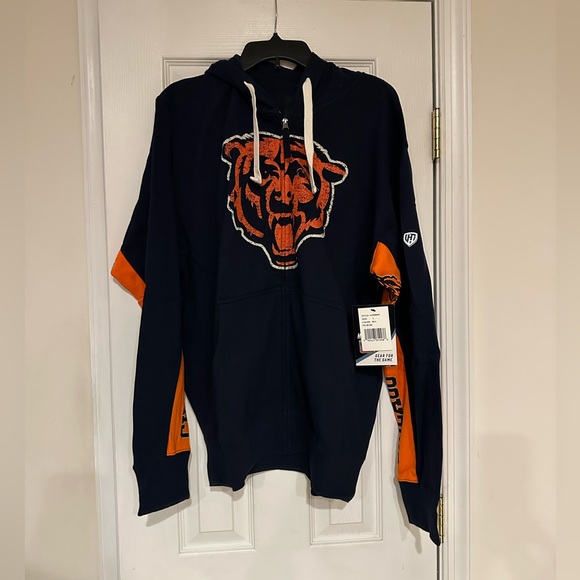 NFL Chicago Bears Hands High Game Day Full Zipper Fleece Hoodie L - Picture 2 of 5